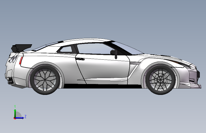 NISSAN GTR_SOLIDWORKS 2020_模型图纸下载 – 懒石网