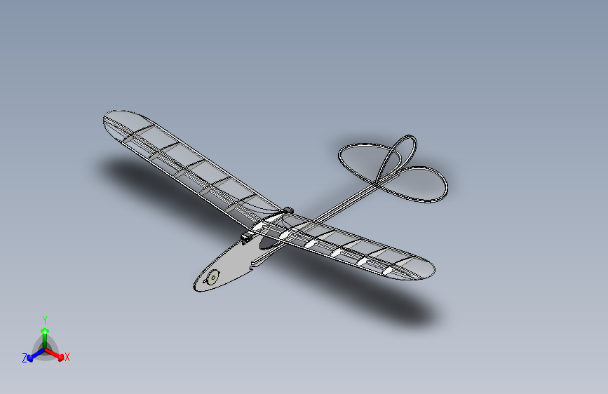 Vorobey滑翔机结构3D数模图纸+Solidworks设计