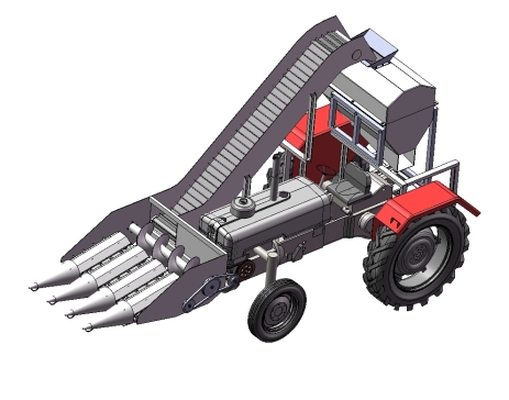 D0440-玉米收割机三维SW2015带参+CAD+说明书