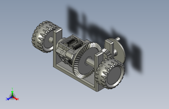 带托森差速器减速器 Catia STP