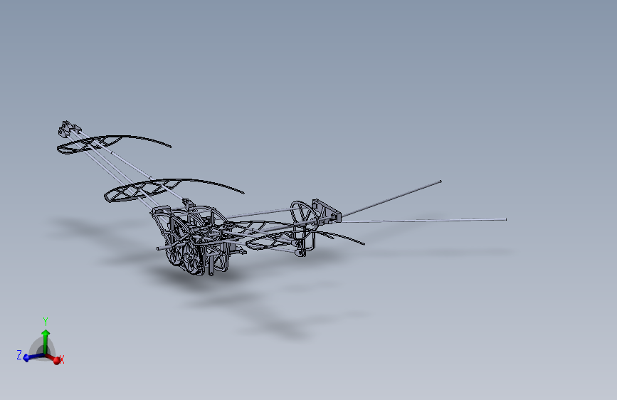 -行走扑翼机3D模型（带运动仿真动画） SW STEP
