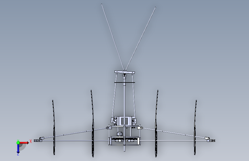 -行走扑翼机3D模型(带运动仿真动画) SW STEP 俯视图