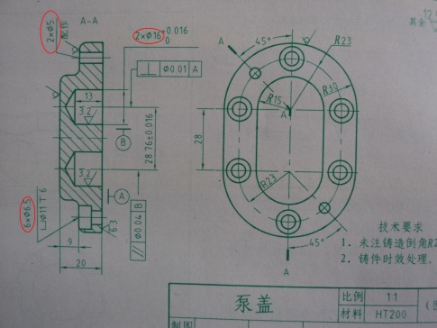 1913--泵盖零件图-中心距28.76