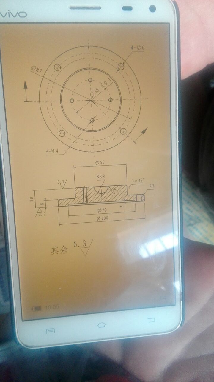 2034-法兰盘零件的工艺规程及钻4-M4孔的工装夹具设计（最大直径100）