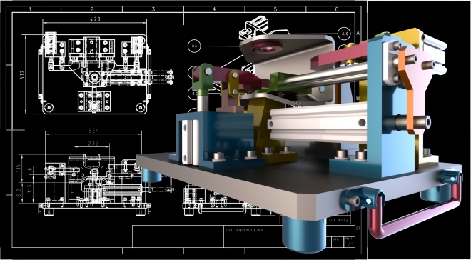 焊接夹具结构3D图纸+x_t格式