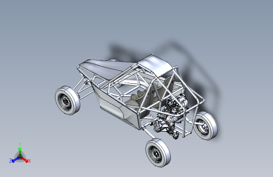 越野钢管车结构3D图纸 STEP格式
