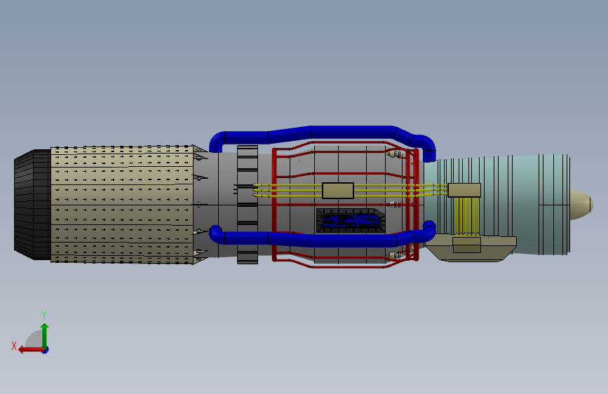 E-300埃及涡轮喷气发动机3D数模图纸 Solidworks设计
