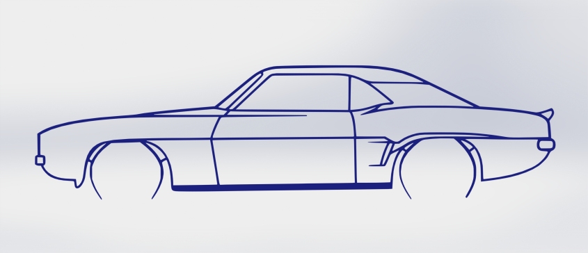 1969 Camaro 轮廓