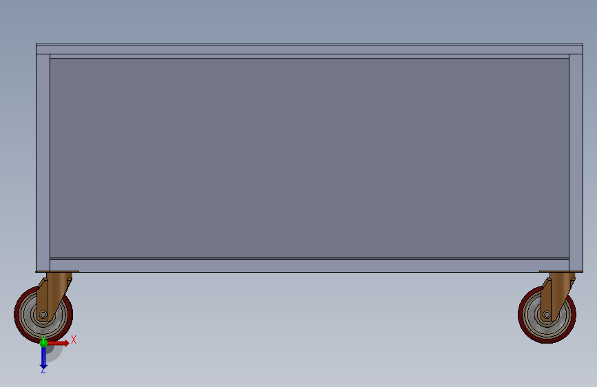 V型斗周转车 俯视图