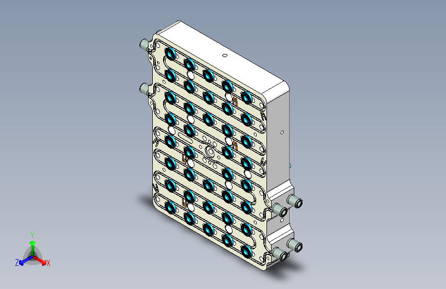 双层焊接塑胶模具的分流板3D+STP格式+x-t格式