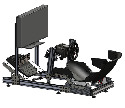 铝制框架F1赛车游戏座椅3D数模图纸 Solidworks设计