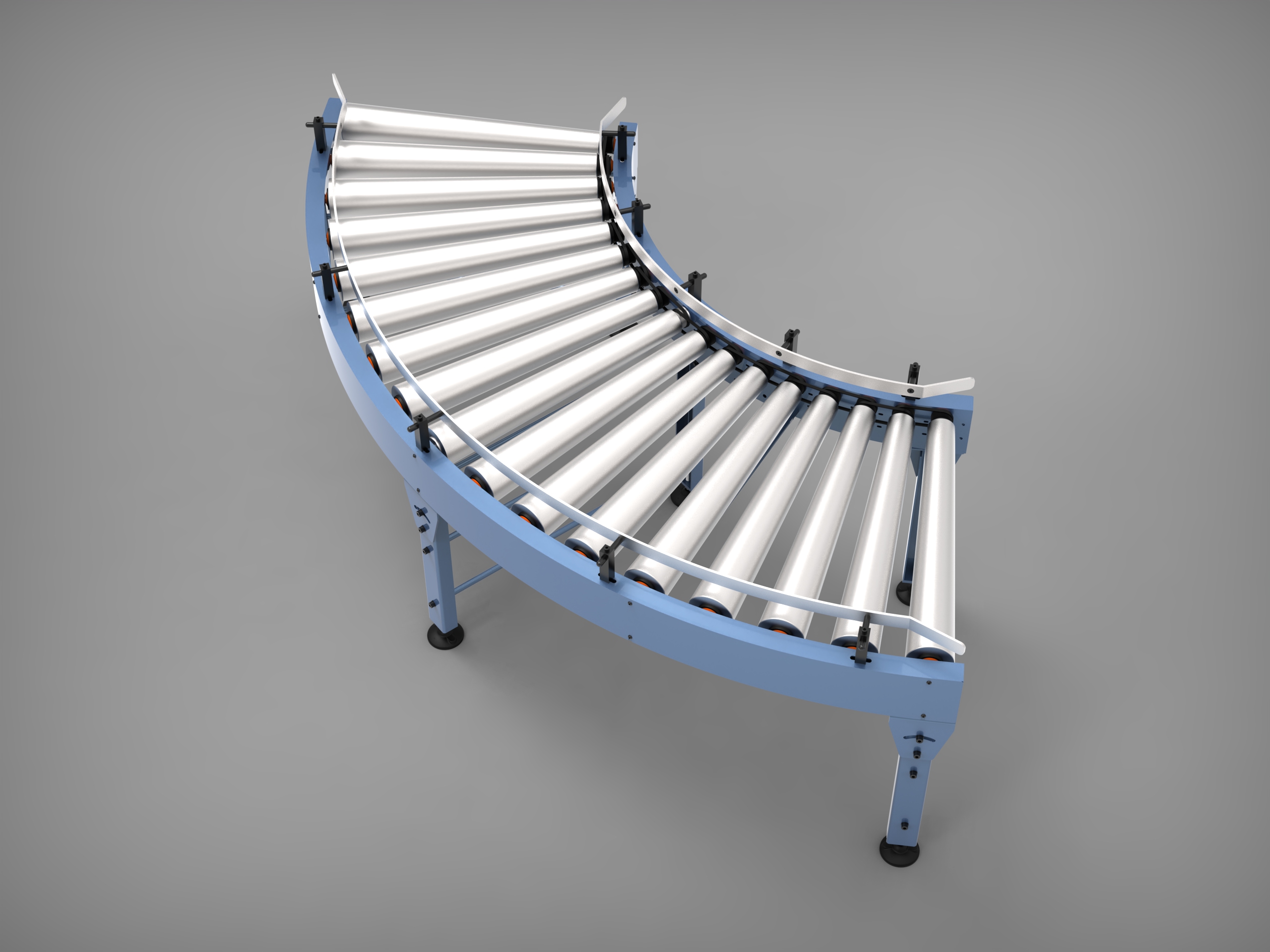 90度转弯滚筒输送机