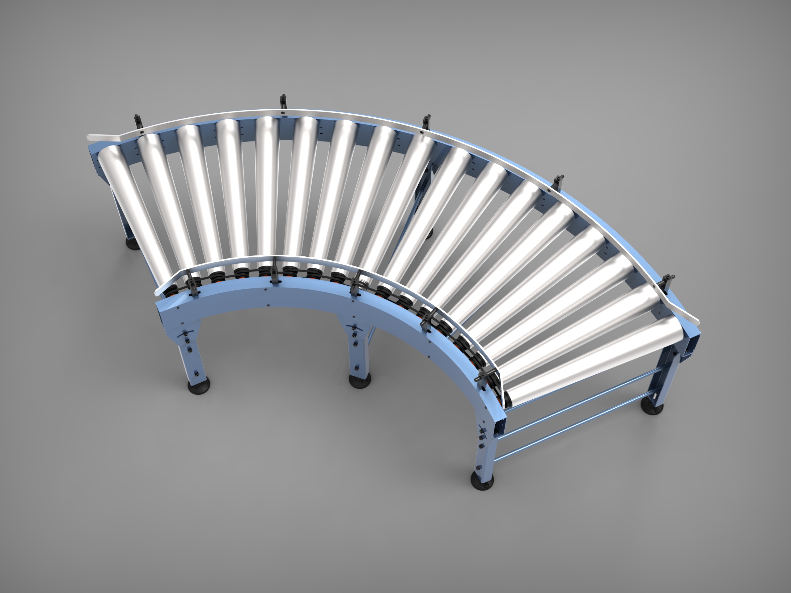 90度转弯滚筒输送机