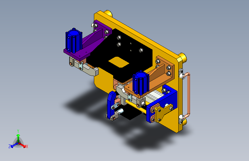 焊接夹具结构3D图+CAD