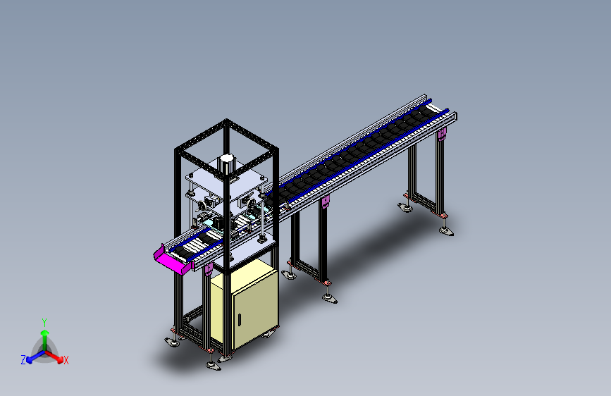 汽车制动器检测线3D数模图纸+step格式