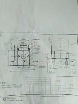 2285--支座零件图及毛坯图