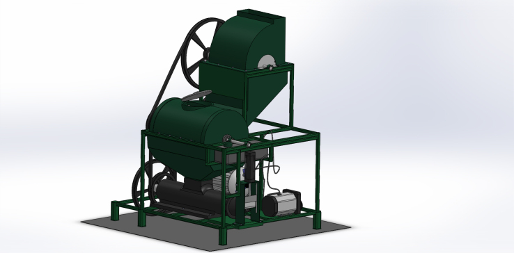 木炭挤压成型机3D数模图纸+Solidworks设计