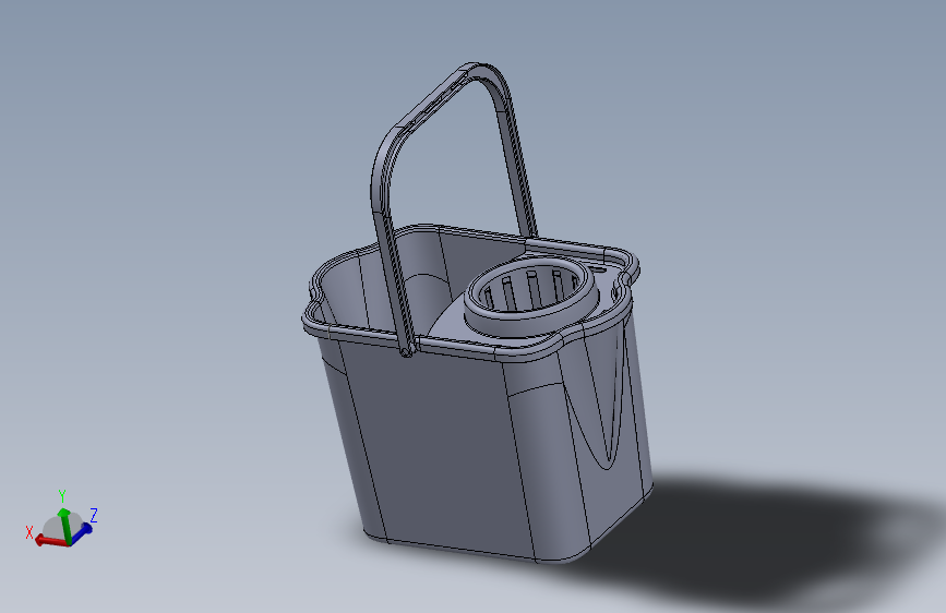 塑料拖把桶3D