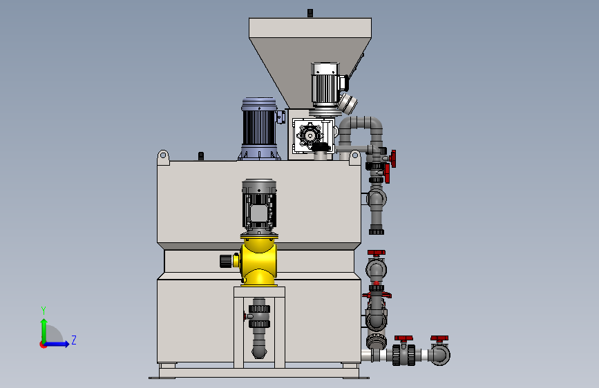 D0636-三腔式全自动加药装置1500L三维SW2018带参