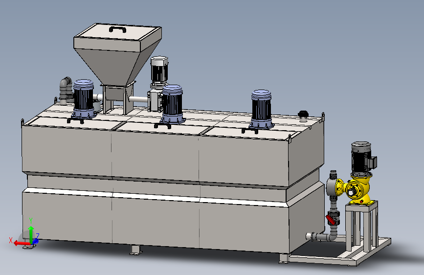 D0636-三腔式全自动加药装置1500L三维SW2018带参