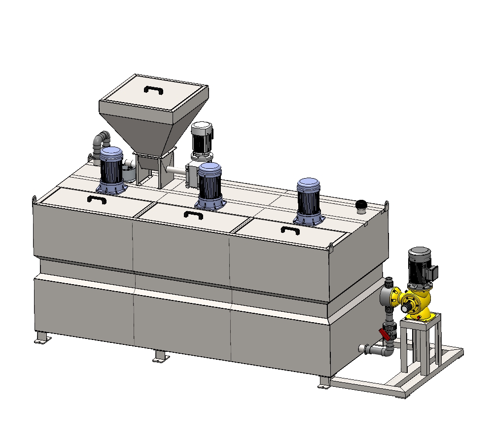 D0636-三腔式全自动加药装置1500L三维SW2018带参