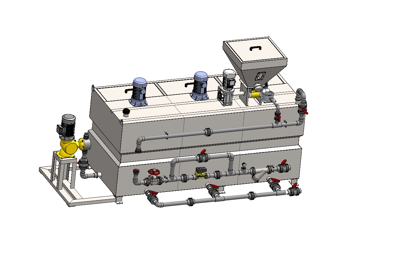 D0636-三腔式全自动加药装置1500L三维SW2018带参