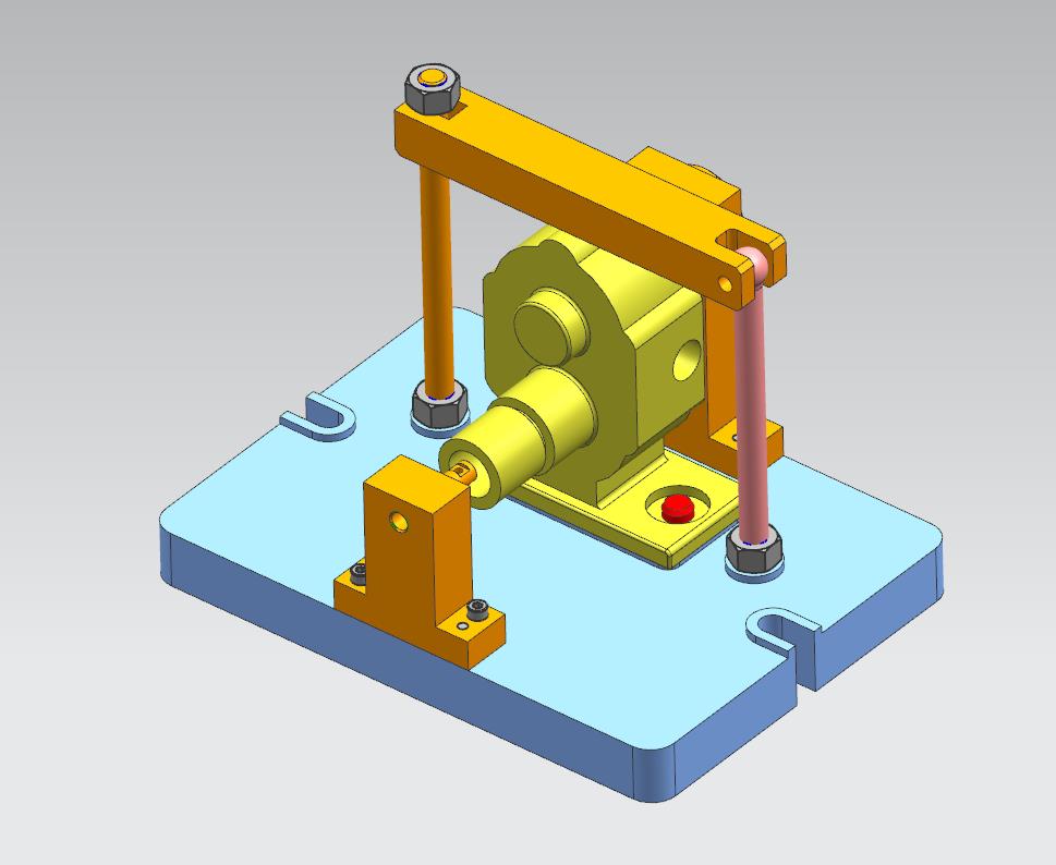 泵体镗孔夹具（CAD图+UG三维）