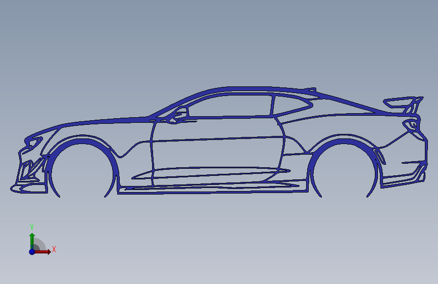 Camaro ZL1 轮廓-用于光纤激光和雕刻