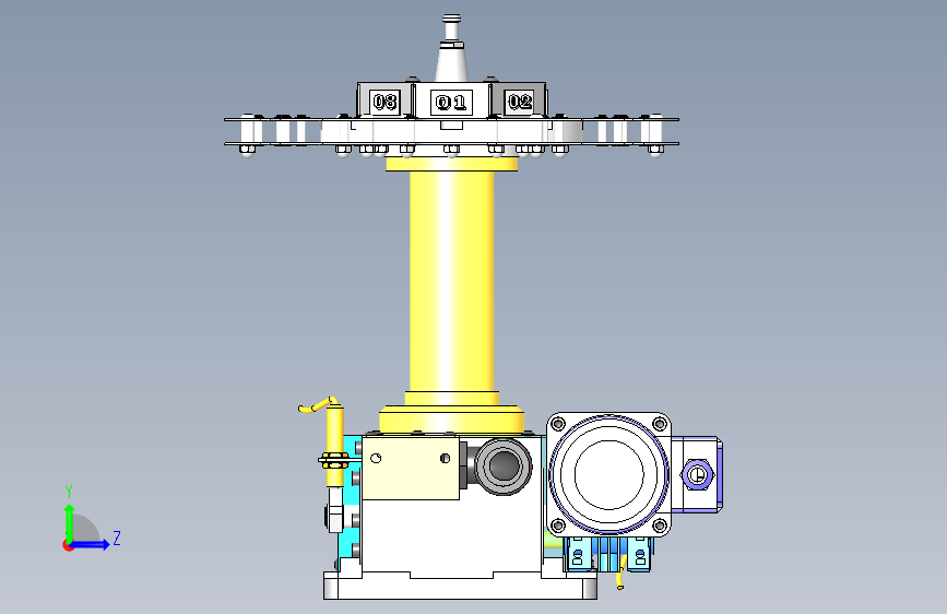 刀库部件DV06-ISO308T300D01 左侧视图