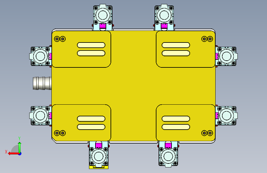 CS19-C-CNC4笔记本CNC工装夹具三维模型-180720 背面视图