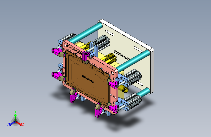EDC30-A-CNC4笔记本CNC工装夹具三维模型-180627