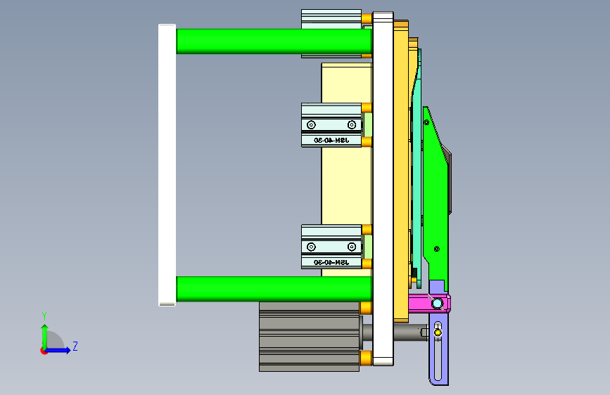 APP20-lcd-cover-al-CNC3笔记本CNC工装夹具三维模型-1110 左侧视图