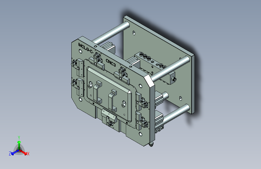 MCLG-C-cnc3笔记本CNC工装夹具三维模型
