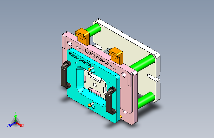 UX303-C-笔记本CNC工装夹具三维模型CNC2-0924