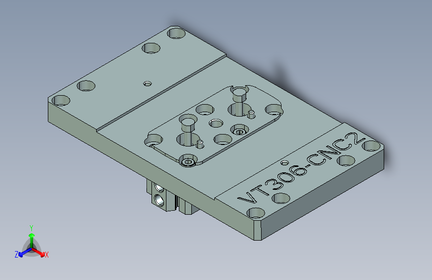 VT306-CNC2笔记本CNC工装夹具三维模型