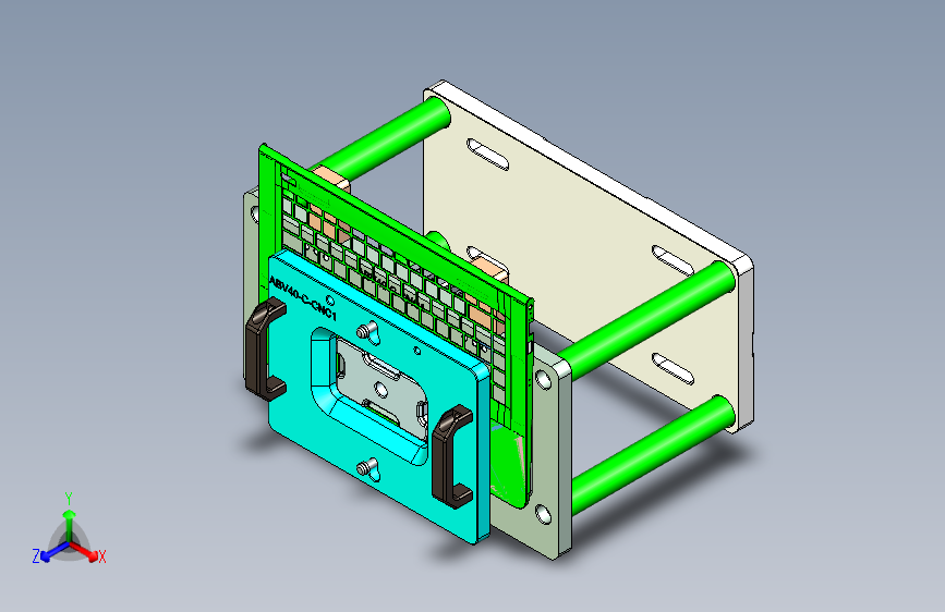 ABV40-C笔记本CNC工装夹具三维模型-CNC1-1217