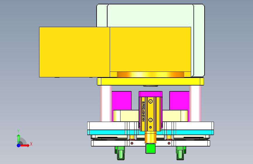 FONE-D笔记本CNC工装夹具三维模型-CNC4 正面视图