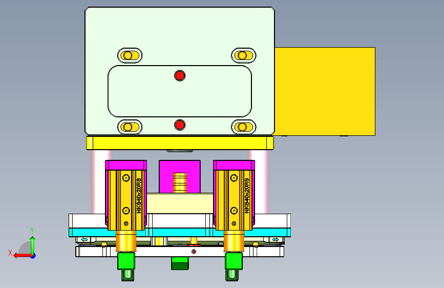 FONE-D笔记本CNC工装夹具三维模型-CNC4 背面视图
