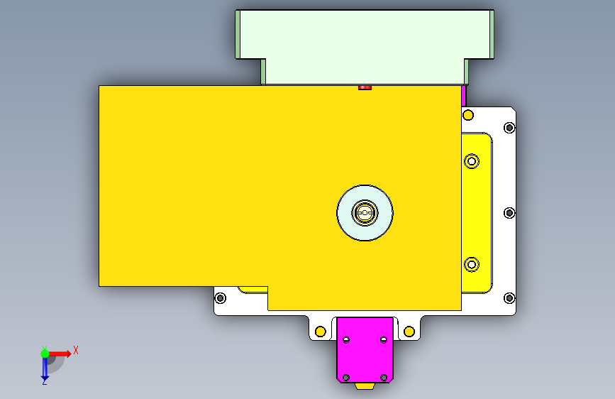 FONE-D笔记本CNC工装夹具三维模型-CNC4 俯视图