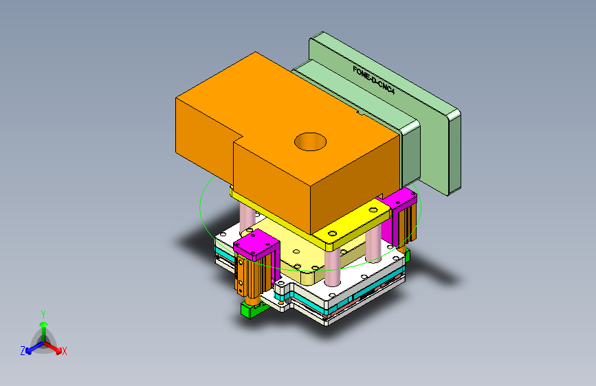 FONE-D笔记本CNC工装夹具三维模型-CNC4-08-07