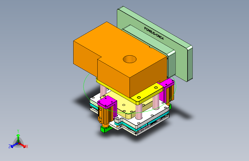 FONE-D笔记本CNC工装夹具三维模型-CNC4-1114