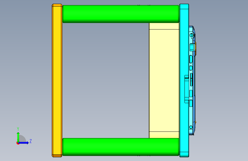 FONE-D-笔记本CNC工装夹具三维模型CNC6-08-07 左侧视图