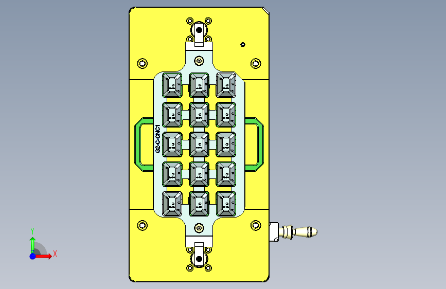 G2-C-笔记本CNC工装夹具三维模型CNC1 正面视图