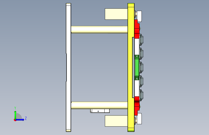 G2-C-笔记本CNC工装夹具三维模型CNC1 左侧视图