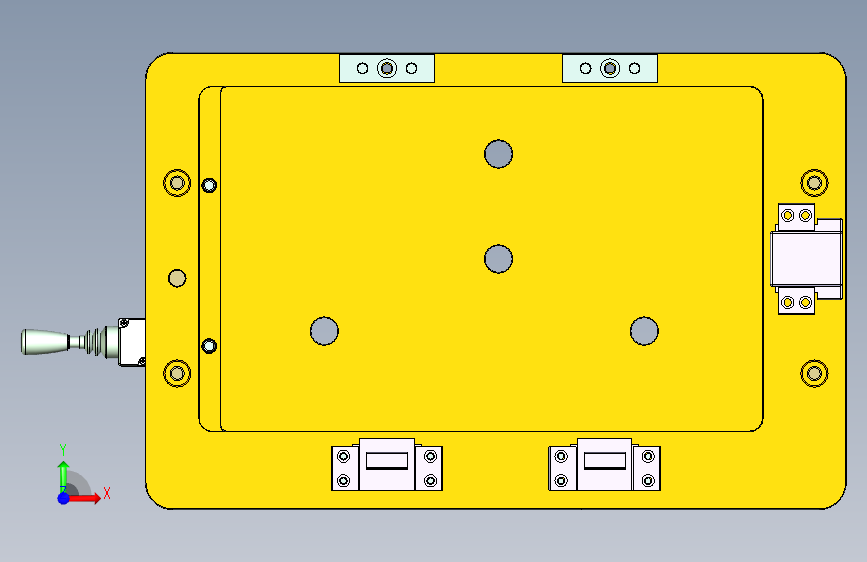 N500-COVER-笔记本CNC工装夹具三维模型CNC1 正面视图