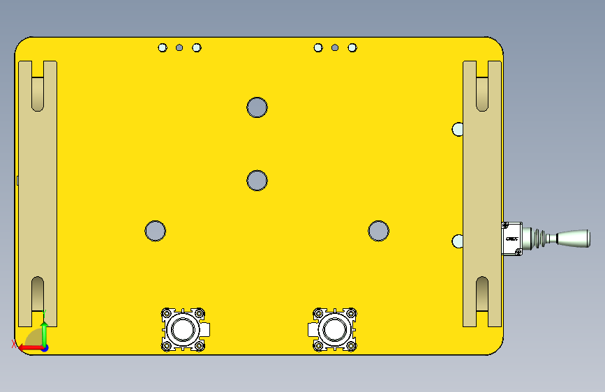 N500-COVER-笔记本CNC工装夹具三维模型CNC1 背面视图