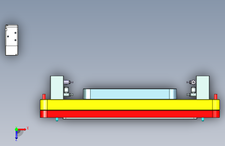 N500-COVER-笔记本CNC工装夹具三维模型CNC4 俯视图