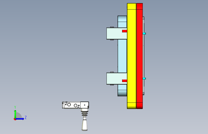 N500-COVER-笔记本CNC工装夹具三维模型CNC4 左侧视图