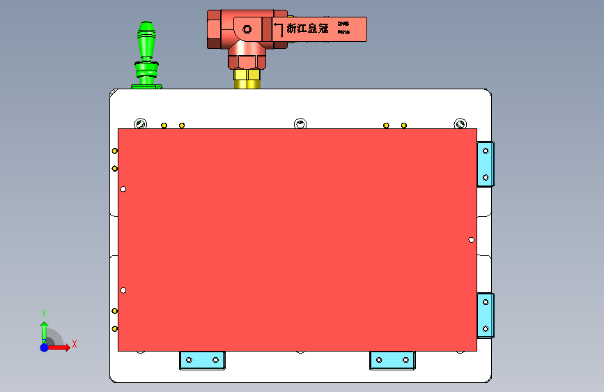 REACHER-A-笔记本CNC工装夹具三维模型CNC1-0918 正面视图