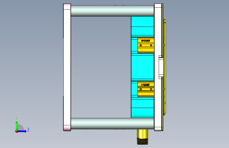 REACHER-A-笔记本CNC工装夹具三维模型cnc3-0426 左侧视图